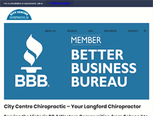 Tablet Screenshot of citycentrechiropractic.ca